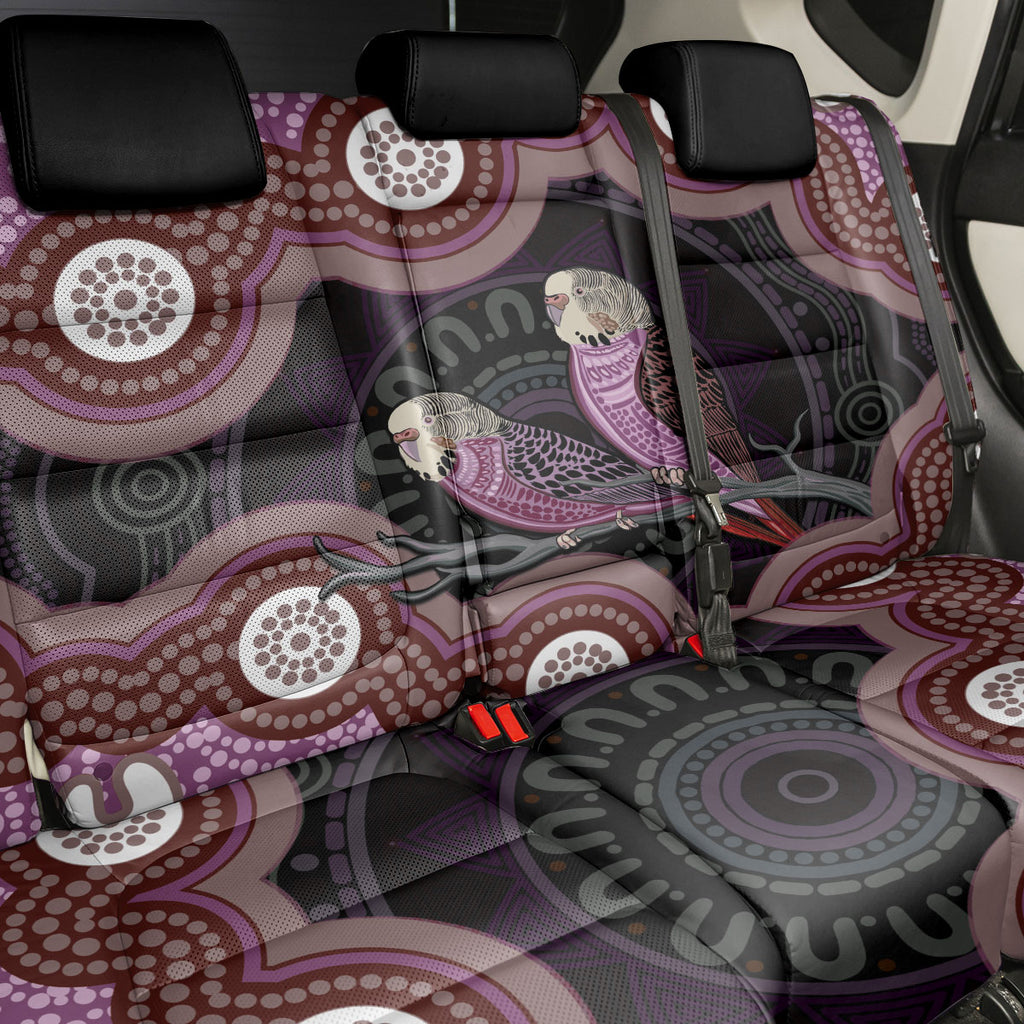 Purple Budgerigar Australia Indigenous Art Back Car Seat Cover