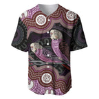Purple Budgerigar Australia Indigenous Art Baseball Jersey
