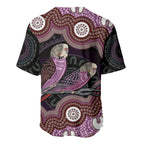Purple Budgerigar Australia Indigenous Art Baseball Jersey