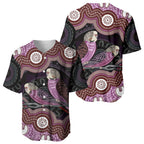 Purple Budgerigar Australia Indigenous Art Baseball Jersey