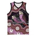 Purple Budgerigar Australia Indigenous Art Basketball Jersey