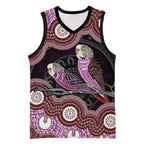 Purple Budgerigar Australia Indigenous Art Basketball Jersey
