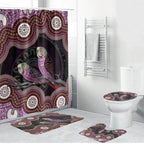 Purple Budgerigar Australia Indigenous Art Bathroom Set