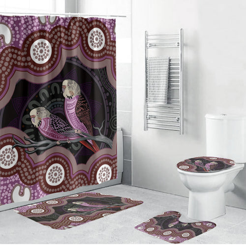 Purple Budgerigar Australia Indigenous Art Bathroom Set
