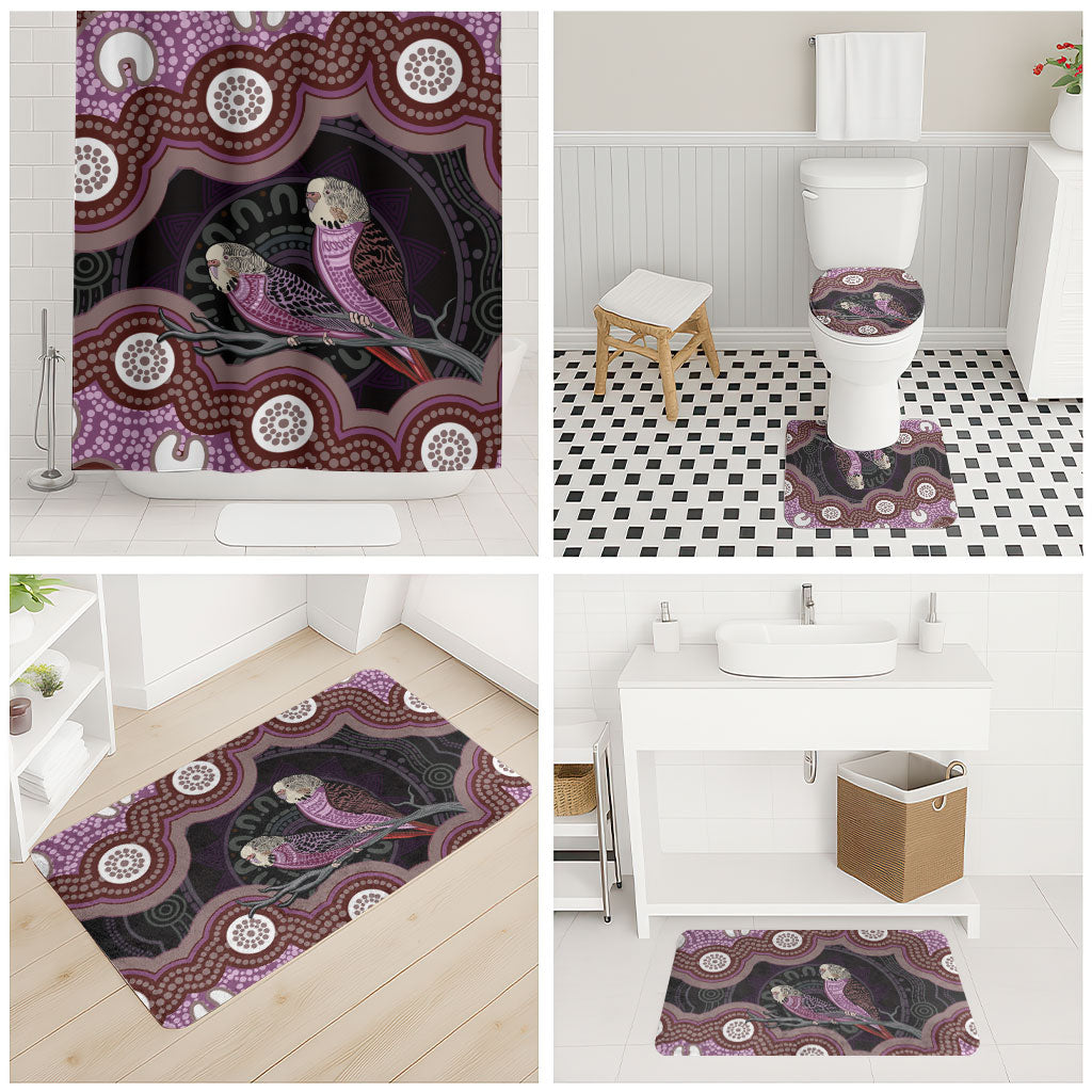 Purple Budgerigar Australia Indigenous Art Bathroom Set