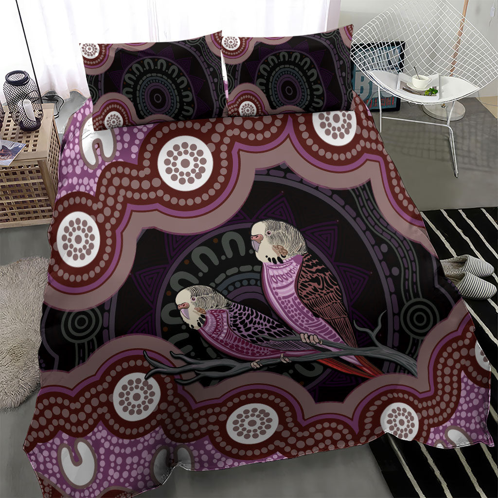 Purple Budgerigar Australia Indigenous Art Bedding Set