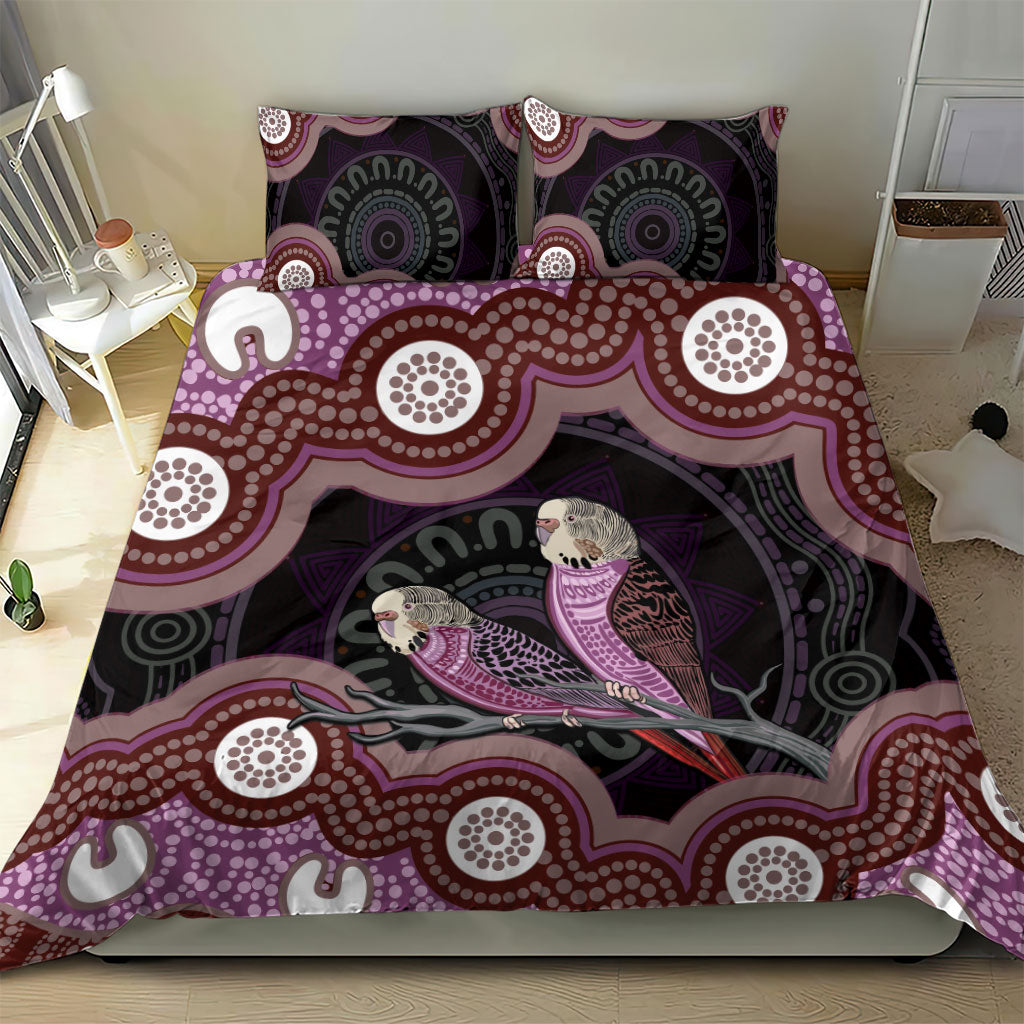 Purple Budgerigar Australia Indigenous Art Bedding Set
