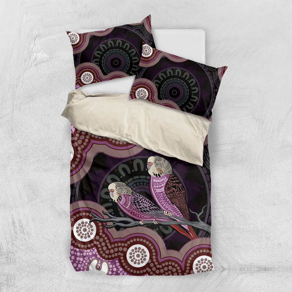 Purple Budgerigar Australia Indigenous Art Bedding Set