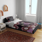 Purple Budgerigar Australia Indigenous Art Bedding Set