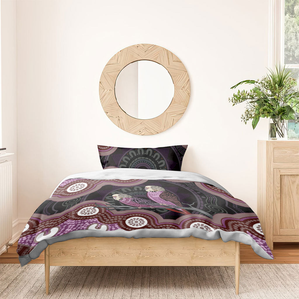 Purple Budgerigar Australia Indigenous Art Bedding Set