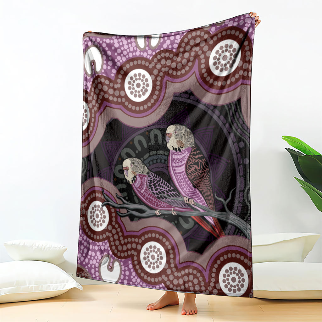 Purple Budgerigar Australia Indigenous Art Blanket
