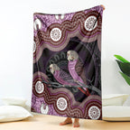 Purple Budgerigar Australia Indigenous Art Blanket