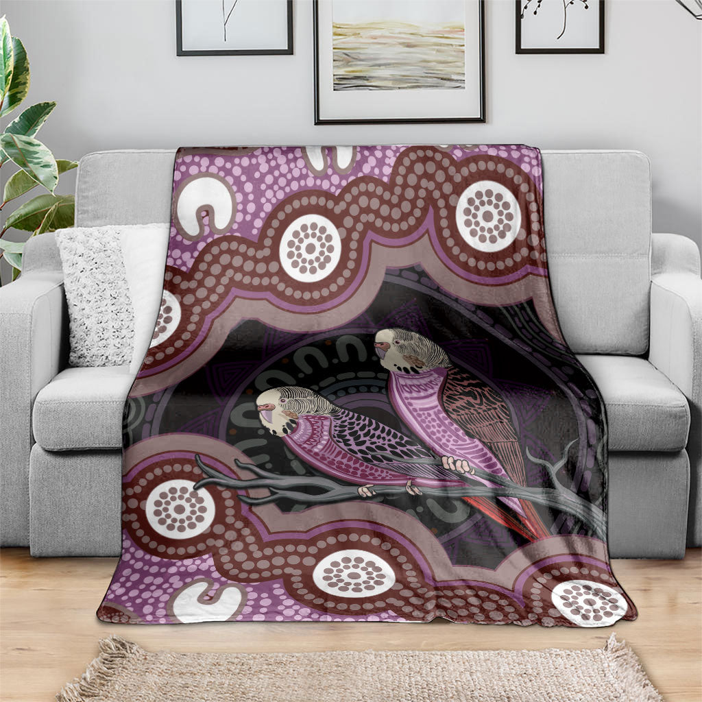 Purple Budgerigar Australia Indigenous Art Blanket