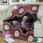 Purple Budgerigar Australia Indigenous Art Blanket