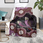Purple Budgerigar Australia Indigenous Art Blanket