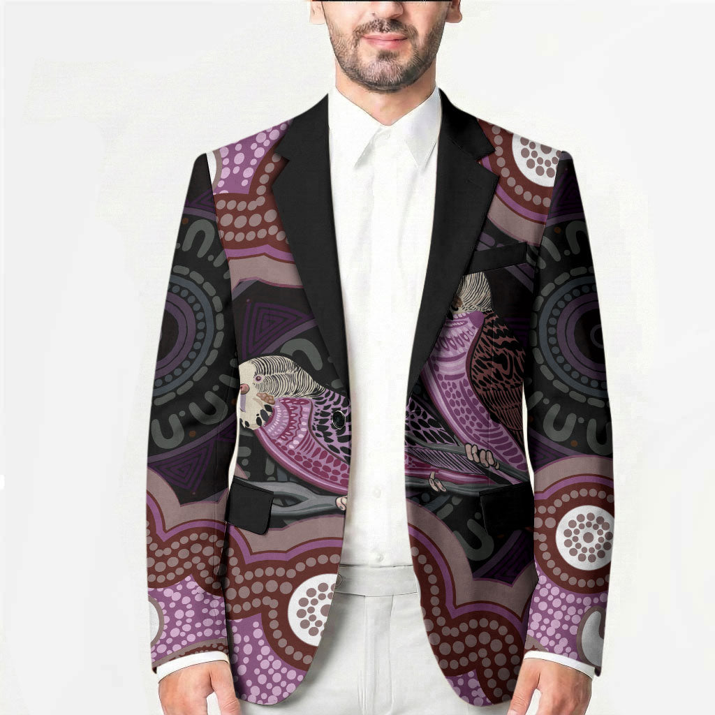 Purple Budgerigar Australia Indigenous Art Blazer