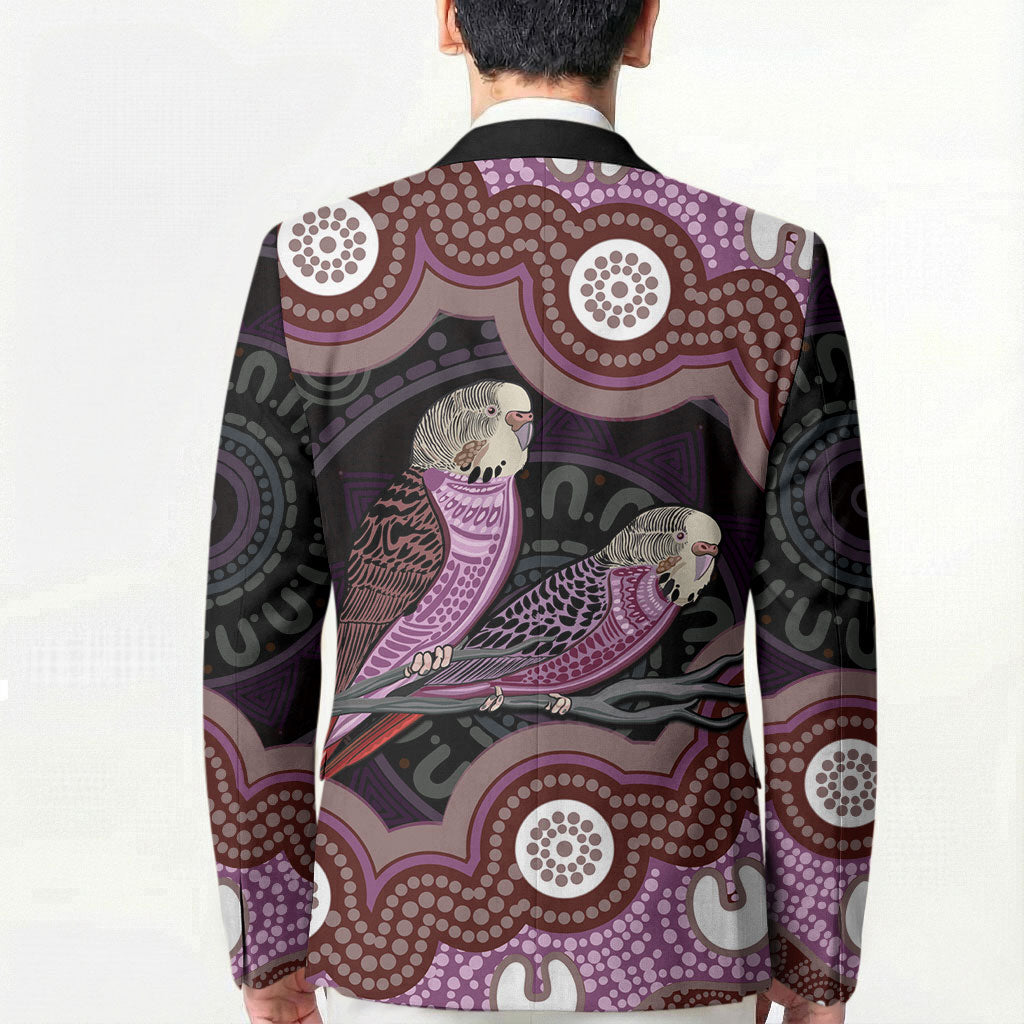 Purple Budgerigar Australia Indigenous Art Blazer