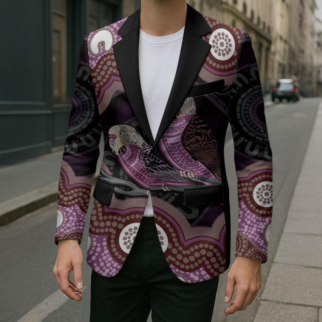 Purple Budgerigar Australia Indigenous Art Blazer