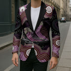 Purple Budgerigar Australia Indigenous Art Blazer