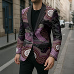 Purple Budgerigar Australia Indigenous Art Blazer