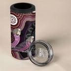 Purple Budgerigar Australia Indigenous Art 4 in 1 Can Cooler Tumbler