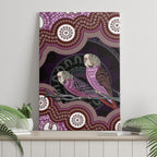 Purple Budgerigar Australia Indigenous Art Canvas Wall Art