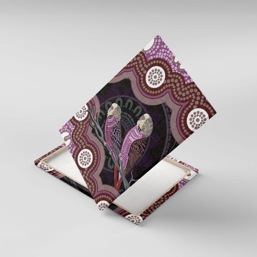 Purple Budgerigar Australia Indigenous Art Canvas Wall Art
