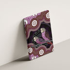Purple Budgerigar Australia Indigenous Art Canvas Wall Art