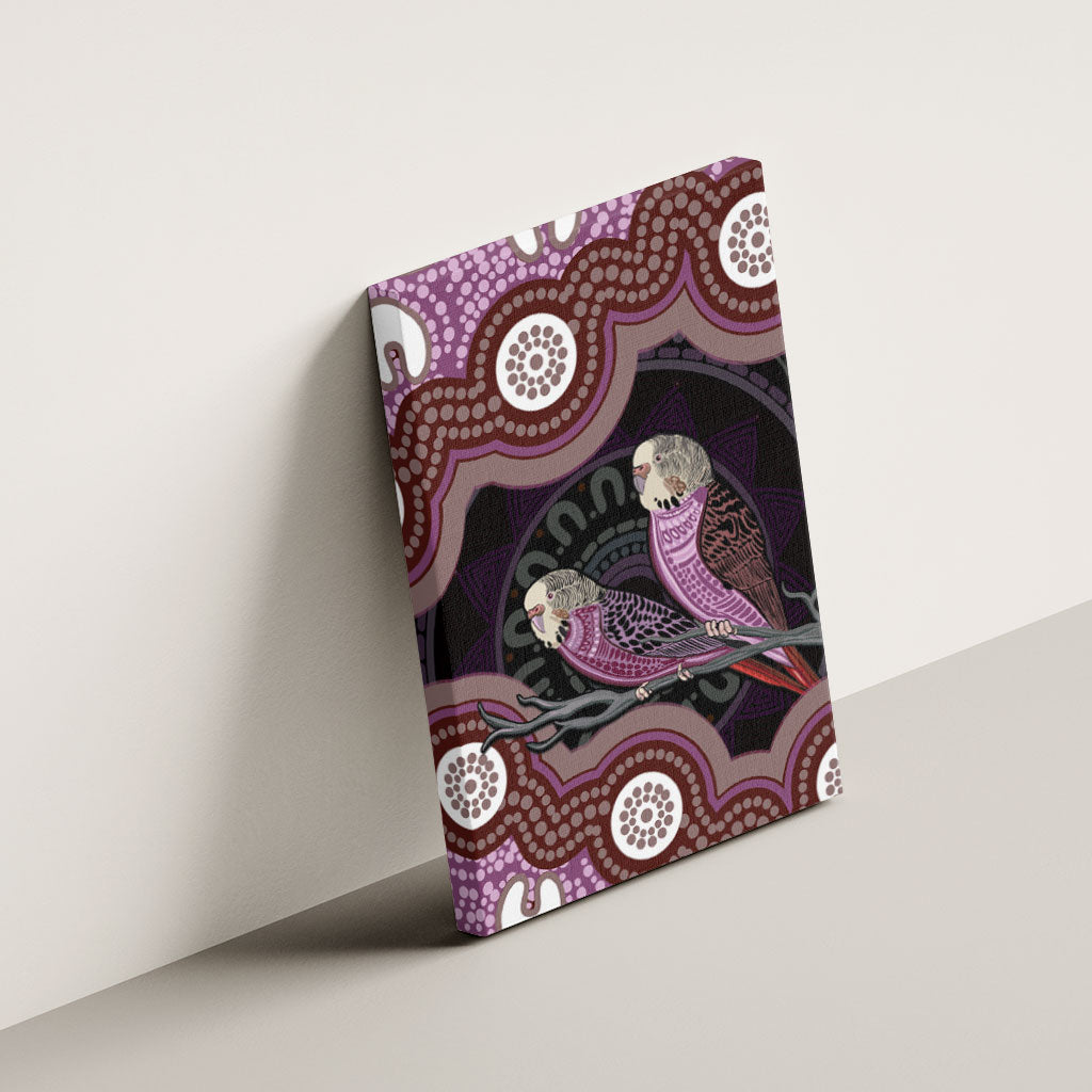 Purple Budgerigar Australia Indigenous Art Canvas Wall Art