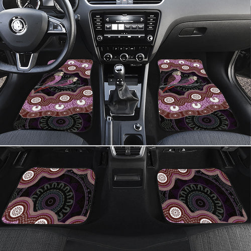 Purple Budgerigar Australia Indigenous Art Car Mats