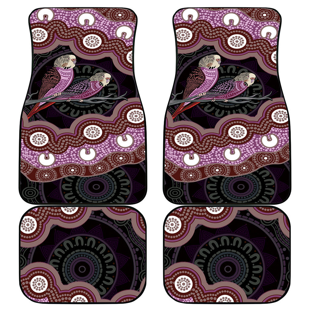 Purple Budgerigar Australia Indigenous Art Car Mats