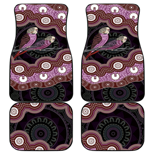 Purple Budgerigar Australia Indigenous Art Car Mats