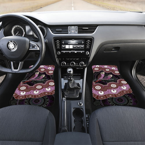 Purple Budgerigar Australia Indigenous Art Car Mats