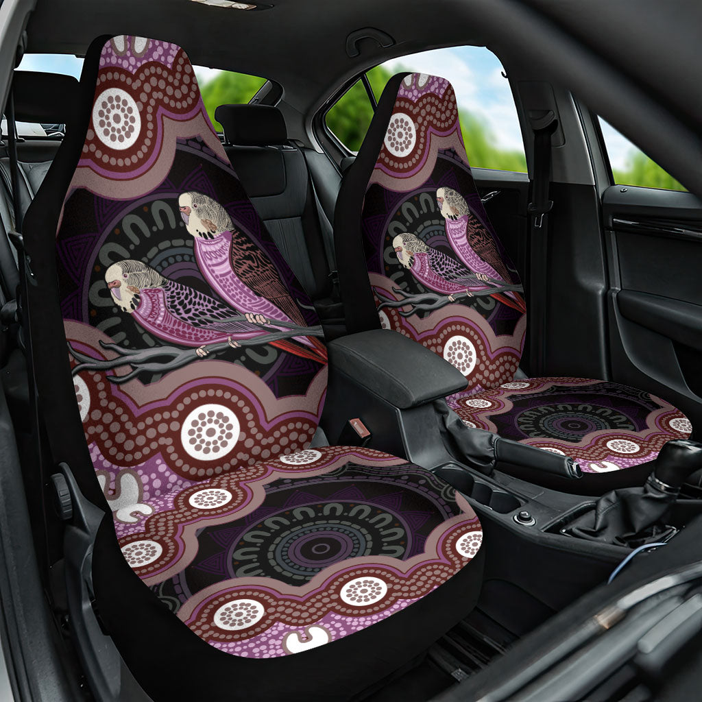 Purple Budgerigar Australia Indigenous Art Car Seat Cover
