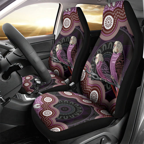 Purple Budgerigar Australia Indigenous Art Car Seat Cover