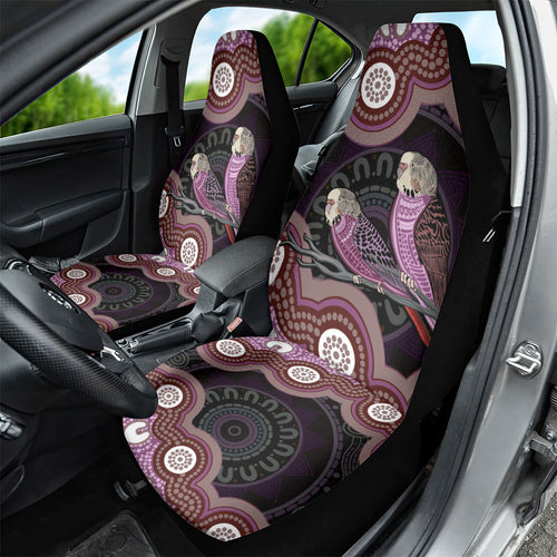 Purple Budgerigar Australia Indigenous Art Car Seat Cover