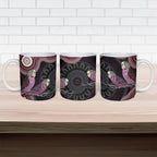 Purple Budgerigar Australia Indigenous Art Ceramic Mug