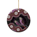 Purple Budgerigar Australia Indigenous Art Ceramic Ornament