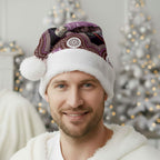 Purple Budgerigar Australia Indigenous Art Christmas Santa Hat