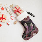 Purple Budgerigar Australia Indigenous Art Christmas Stocking