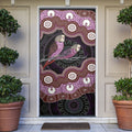 Purple Budgerigar Australia Indigenous Art Door Cover