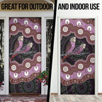 Purple Budgerigar Australia Indigenous Art Door Cover