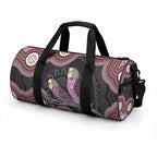 Purple Budgerigar Australia Indigenous Art Duffle Bag