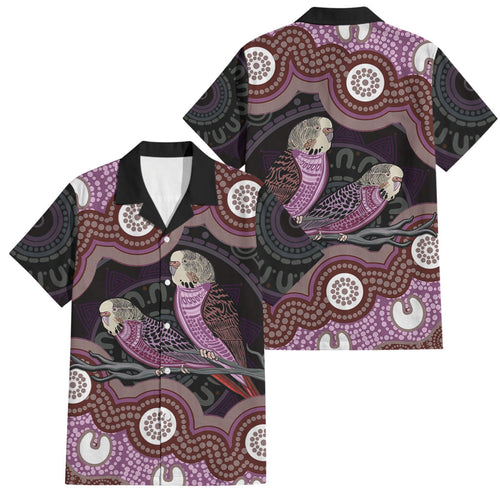 Purple Budgerigar Australia Indigenous Art Family Matching Summer Maxi Dress and Hawaiian Shirt