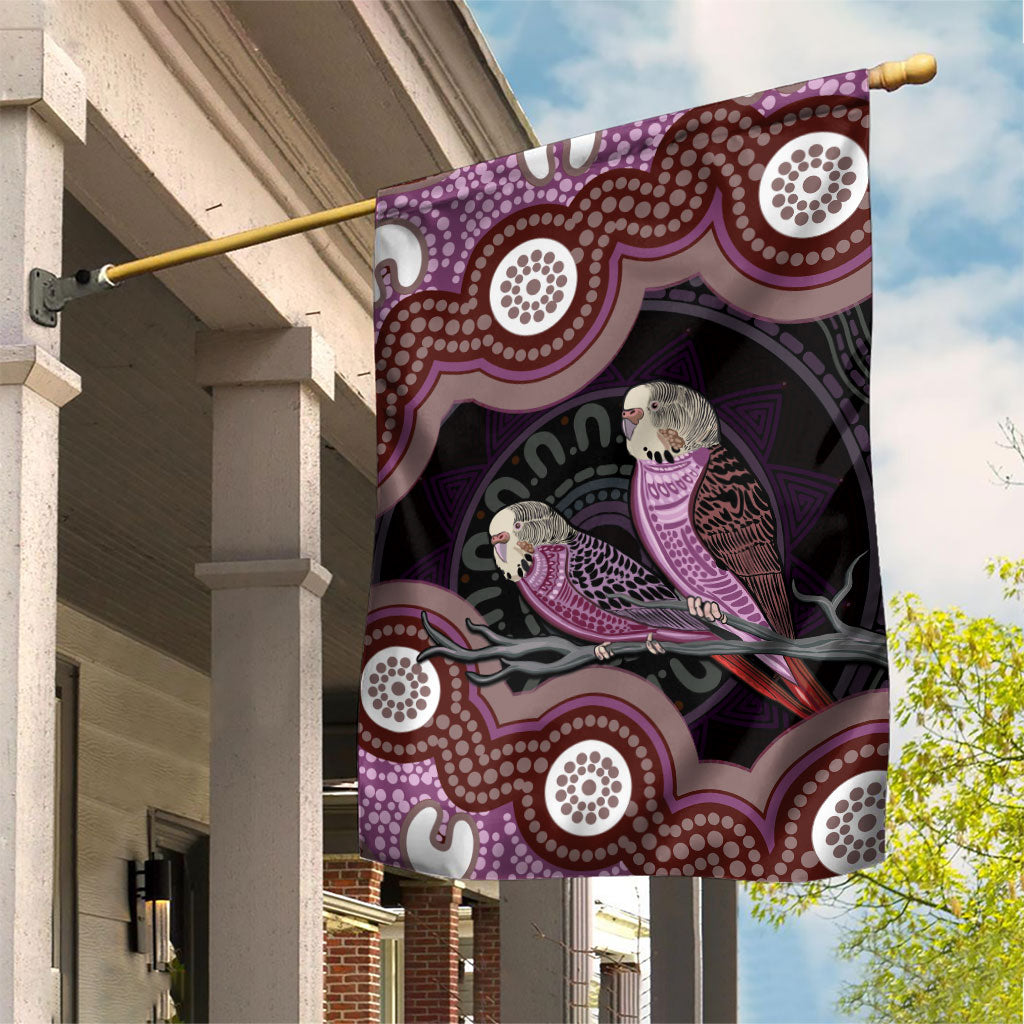 Purple Budgerigar Australia Indigenous Art Garden Flag