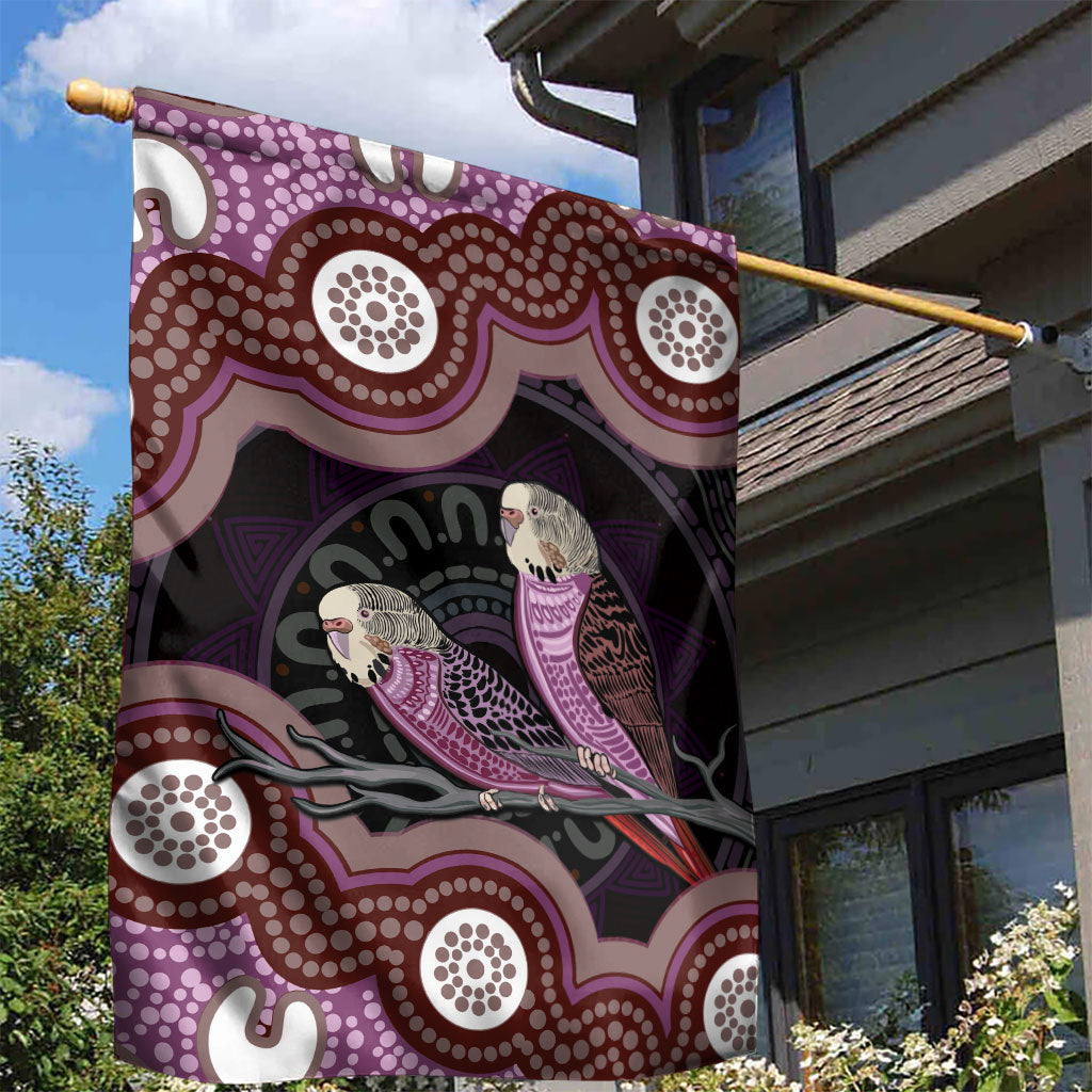 Purple Budgerigar Australia Indigenous Art Garden Flag