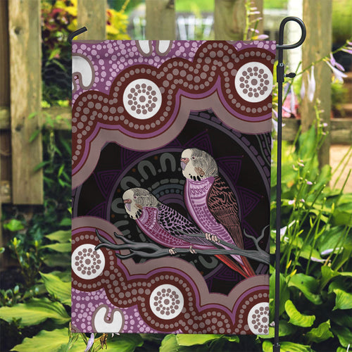 Purple Budgerigar Australia Indigenous Art Garden Flag