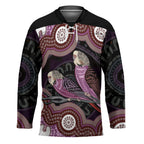 Purple Budgerigar Australia Indigenous Art Hockey Jersey