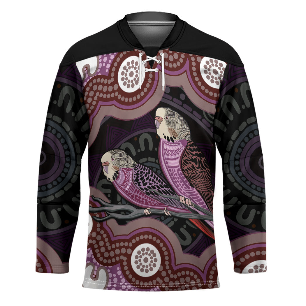 Purple Budgerigar Australia Indigenous Art Hockey Jersey