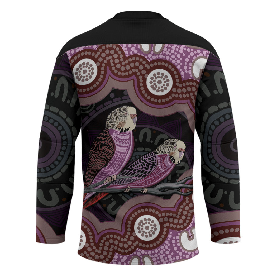 Purple Budgerigar Australia Indigenous Art Hockey Jersey